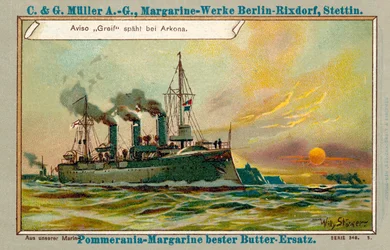 Deutscher Aviso Greif erkundet vor Arkona